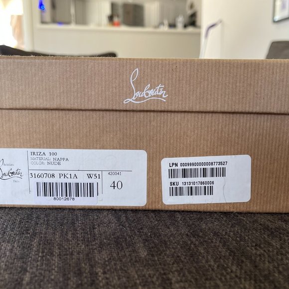 Christian Louboutin Iriza 100  Nappa Nude   size 40 - Picture 8 of 12
